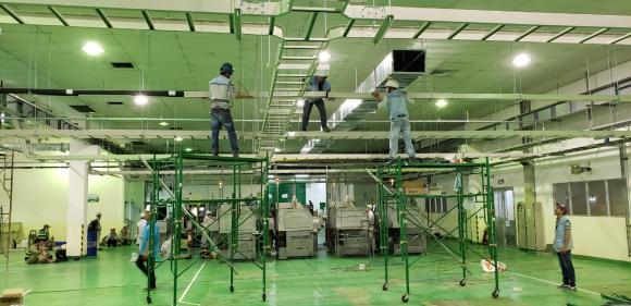 SẢN PHẨM THANG MÁNG CÁP NAM HÒA TẠI CÔNG TRÌNH